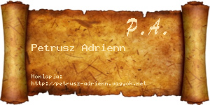 Petrusz Adrienn névjegykártya