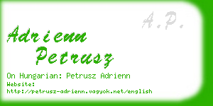 adrienn petrusz business card